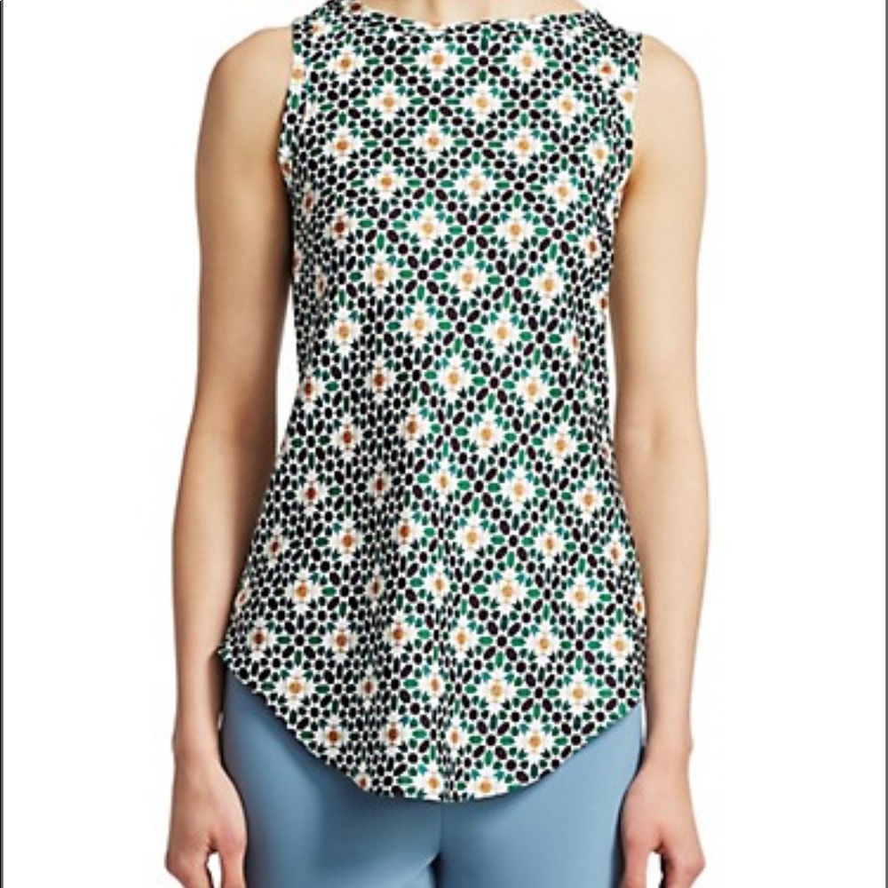 Theory print racer top